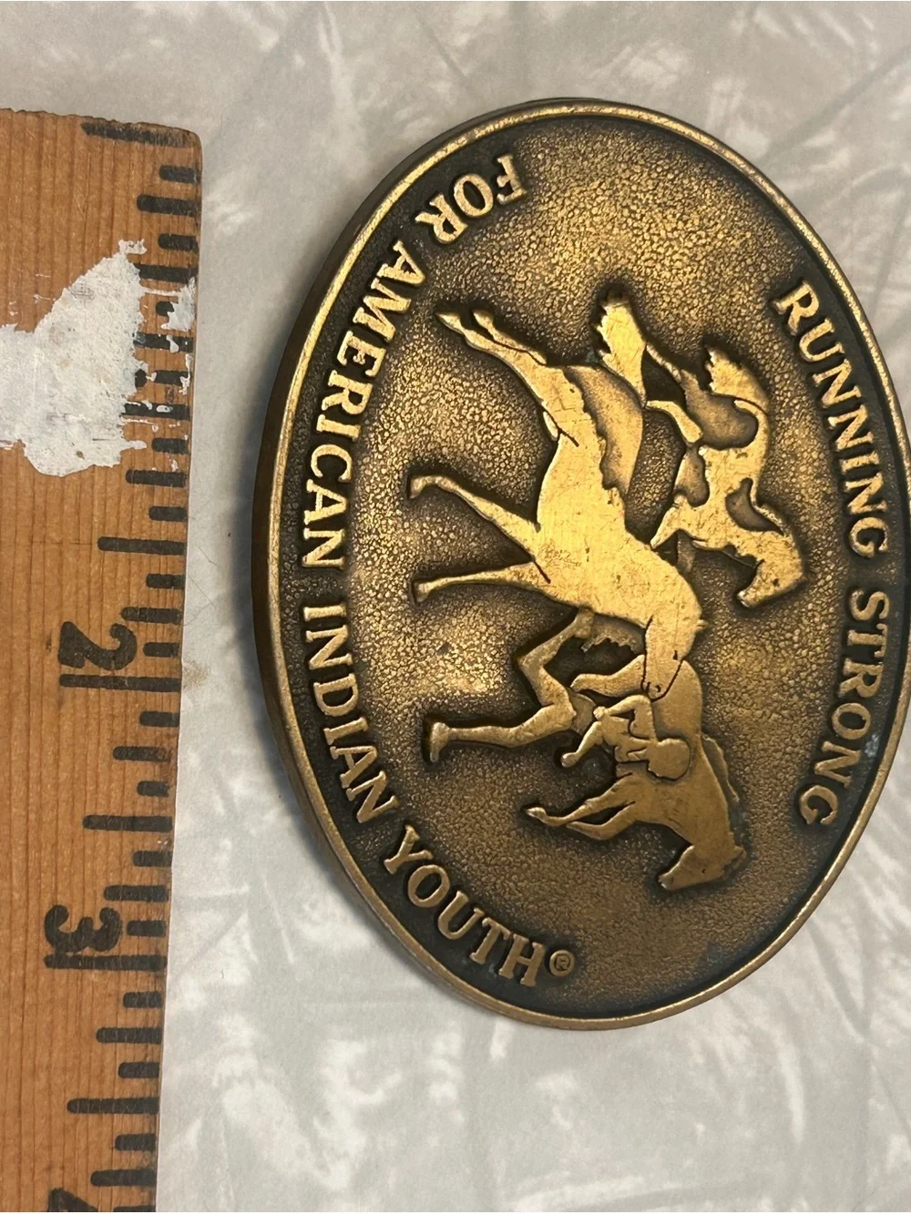 Bronze-Tone Oval Wall Plaque - Horse Relief